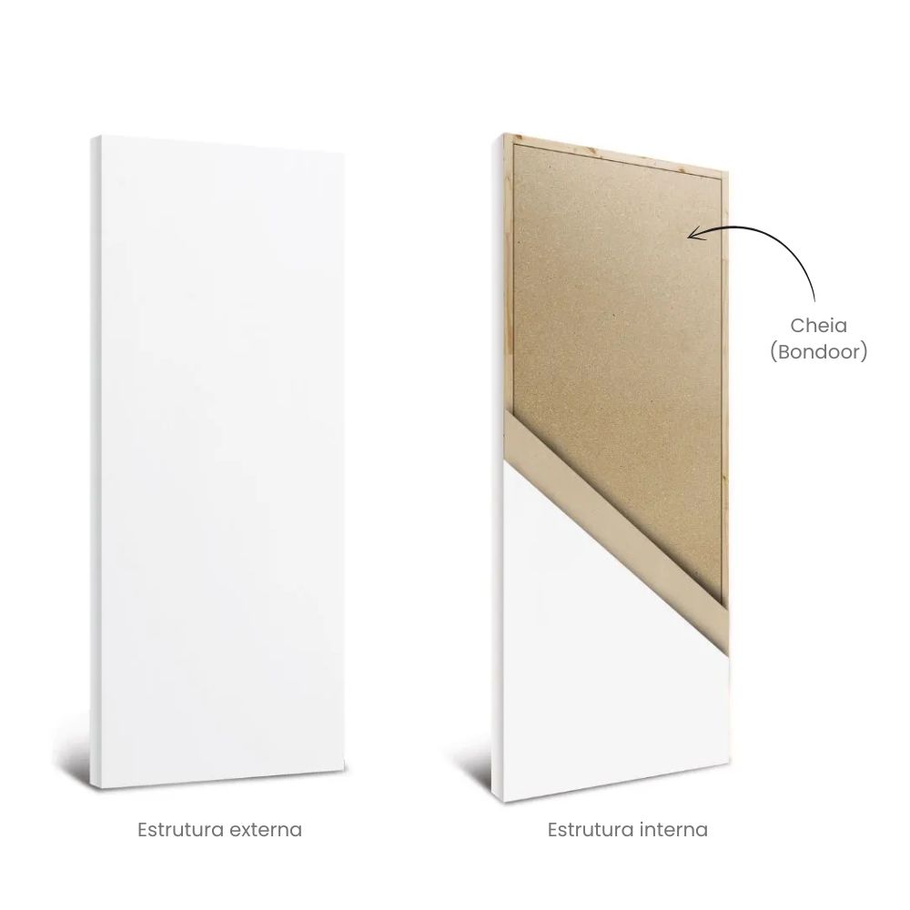 Porta Madeira Prancheta Branca Cheia 2 linha 210x80x3,5cm 03