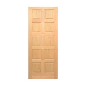 Porta Madeira Maciça Tauari Americana 10 almof. 210x72x3,5cm