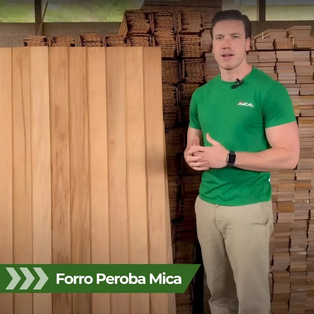 Forro Peroba Mica 10cm Forro Peroba Mica 10cm