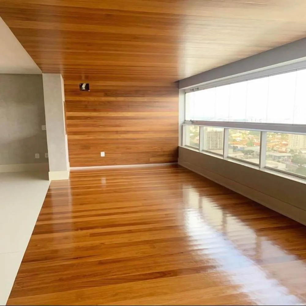 assoalho-garapa-10-cm-usado-na-parede-e-no-teto Assoalho Garapa Extra 15cm