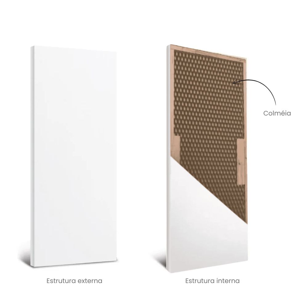 Porta Madeira Prancheta Branca Colméia 2 linha 210x72x3,5cm 03