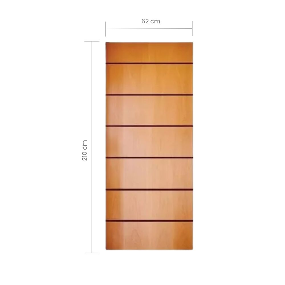 Porta Porta Madeira Tauari Frisada Reta 210x62x3,5cm 02