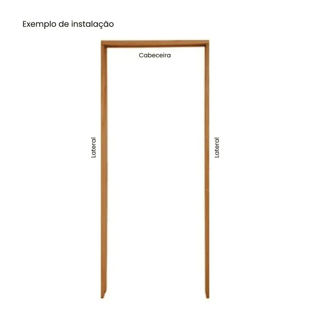 Marco batente de porta madeira Tauari 03