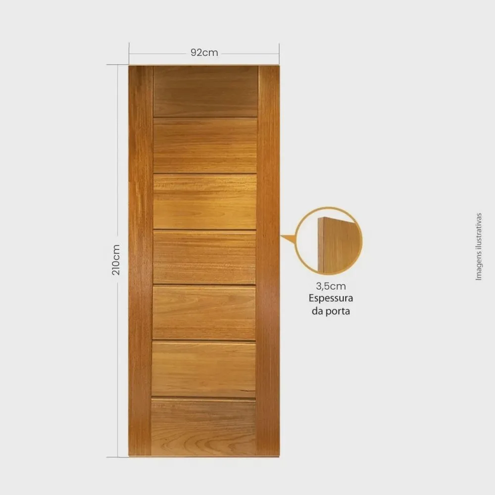 Porta Madeira Maciça Tauari Big Brother 210x92x3,5cm 01