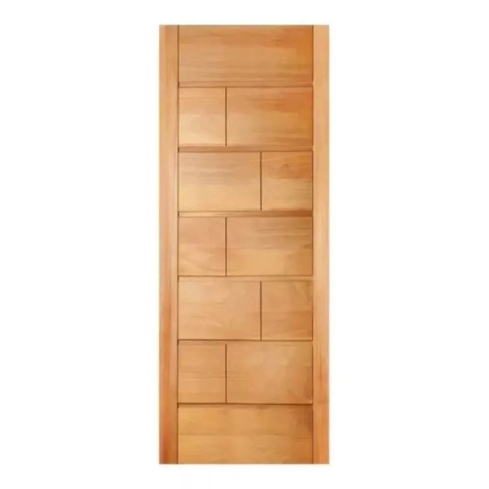 Porta Madeira Maciça Tauari Tijolinho 210x82x3,5cm 01