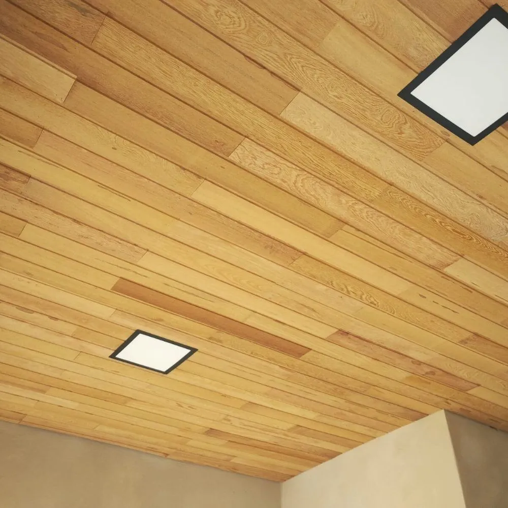 teto com forro de angelim 90cm