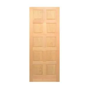 Porta Madeira Maciça Tauari Americana 10 almof. 210x72x3,5cm