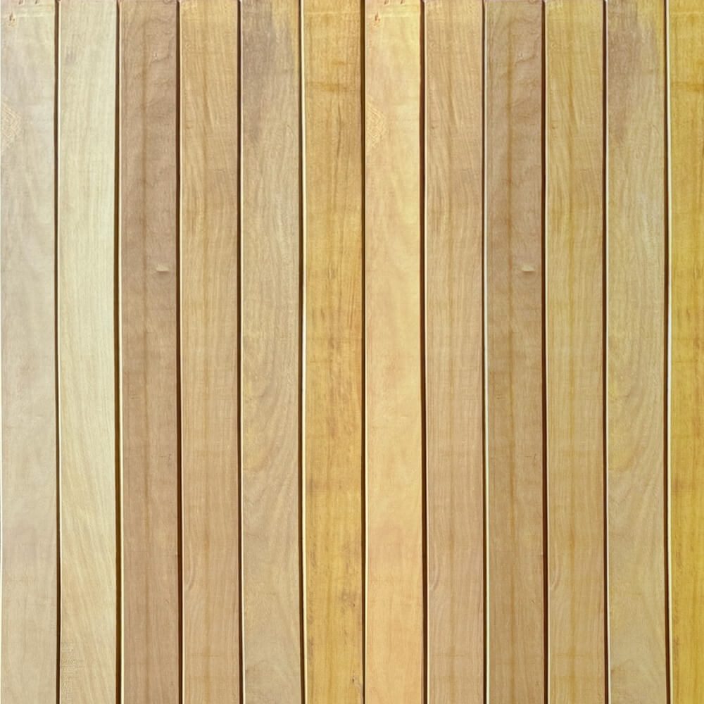 Forro Garapa Extra 10cm - Peças de 2,15m (Junta Tradicional) Forro Garapa Extra 10cm - Peças de 1,50m Junta V