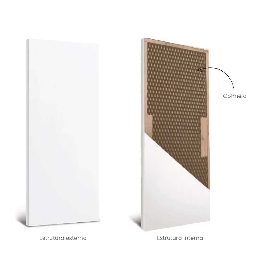 Porta Madeira Prancheta Branca Colméia 2 linha 210x62x3,5cm 03