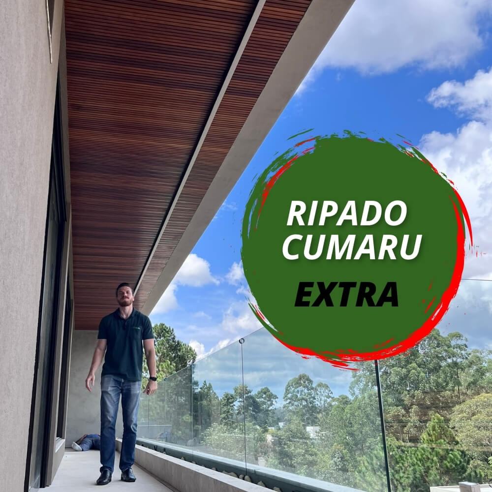 Ripado de madeira Cumaru Extra 9cm