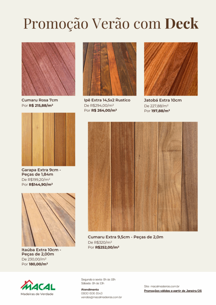 Madeira para Deck