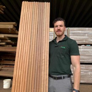 Painel Ripado Abiurana Rosa Extra 9 cm