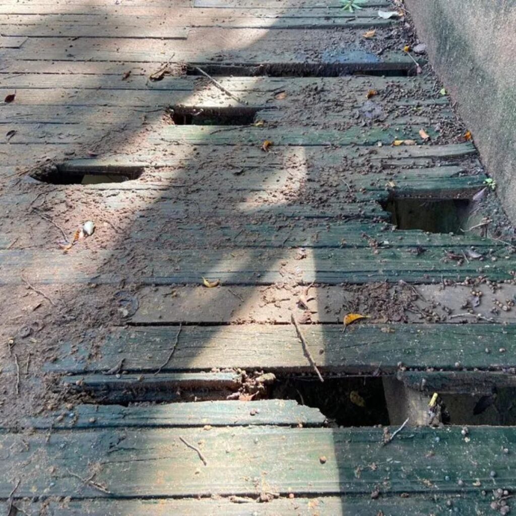 Madeira para área externa